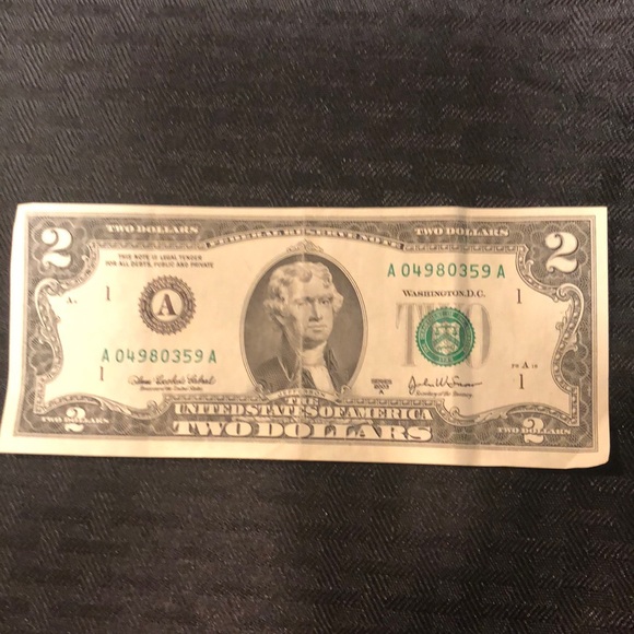 $2 Bill - Picture 1 of 4